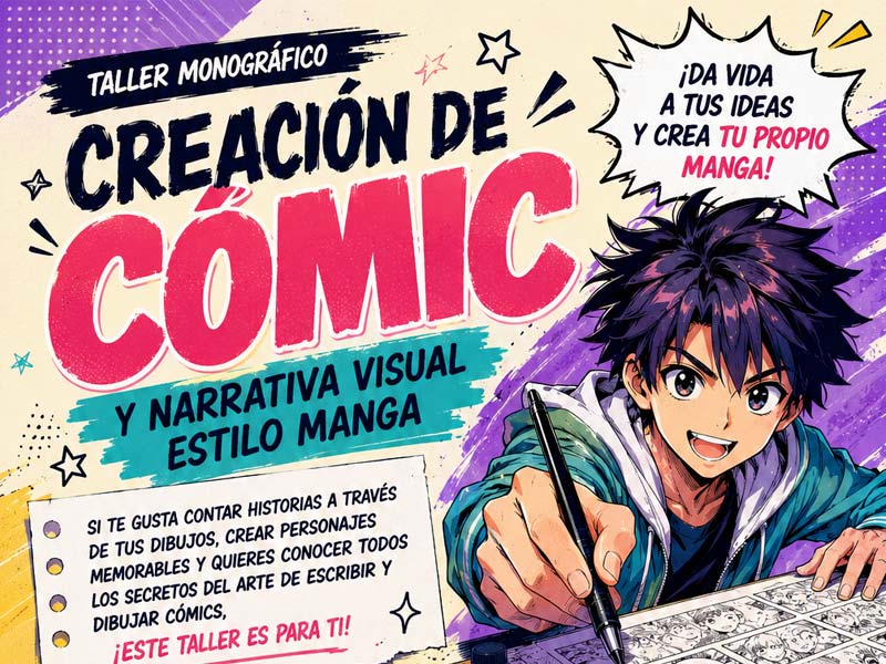 TALLER MONOGRÁFICO DE CREACIÓN DE CÓMIC Y NARRATIVA VISUAL ESTILO MANGA