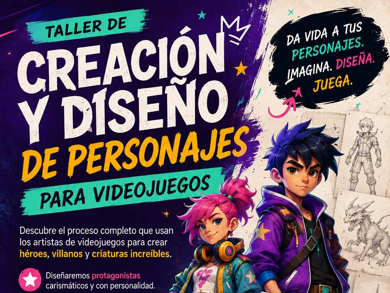 TALLER DE CREACIÓN Y DISEÑO DE PERSONAJES PARA VIDEOJUEGOS