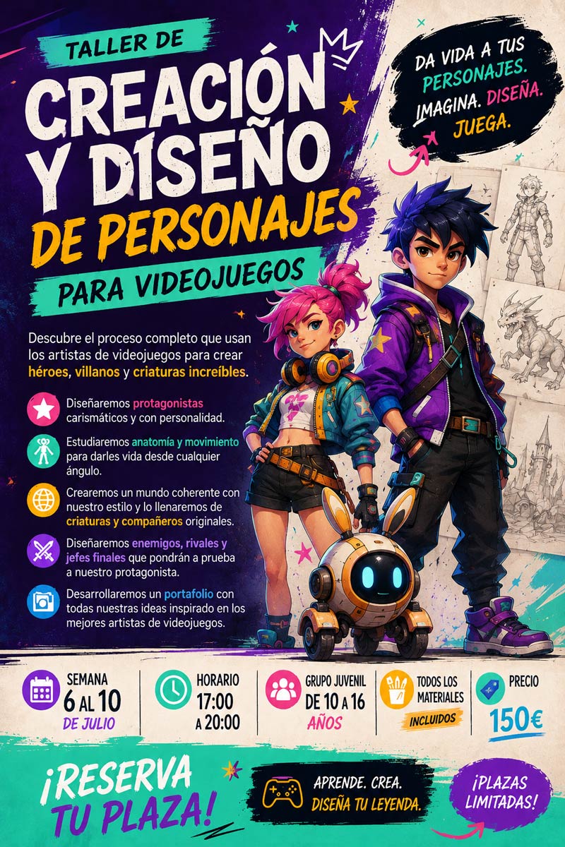 Taller de Creación y Diseño de Personajes para Videojuegos
